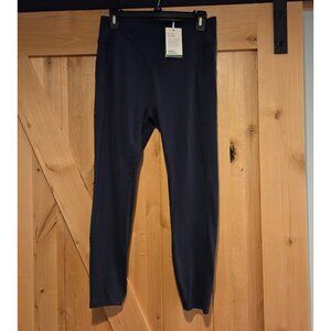 New! Halara Size L Scrunch Butt Lifting UltraSculpt Leggings Blue Pockets
